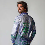 New Zealand Warriors NAIDOC Week 2026 Long Sleeve Polo Shirt First Nations of Australia Aboriginal Mascot Rugby