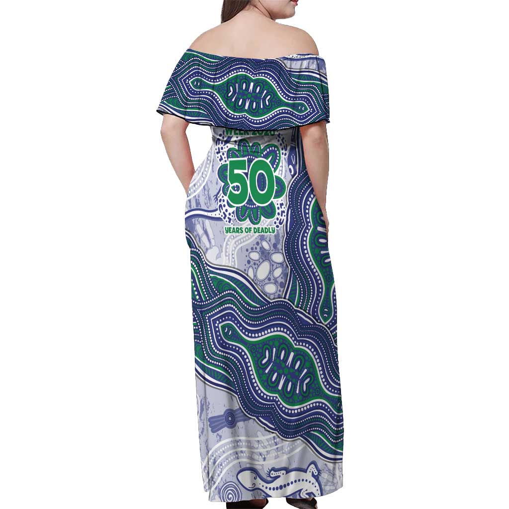New Zealand Warriors NAIDOC Week 2026 Off Shoulder Maxi Dress First Nations of Australia Aboriginal Mascot Rugby