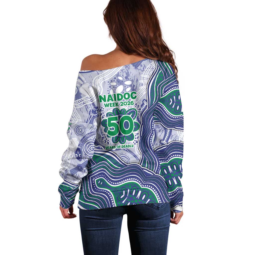 New Zealand Warriors NAIDOC Week 2026 Off Shoulder Sweater First Nations of Australia Aboriginal Mascot Rugby