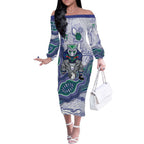 New Zealand Warriors NAIDOC Week 2026 Off The Shoulder Long Sleeve Dress First Nations of Australia Aboriginal Mascot Rugby