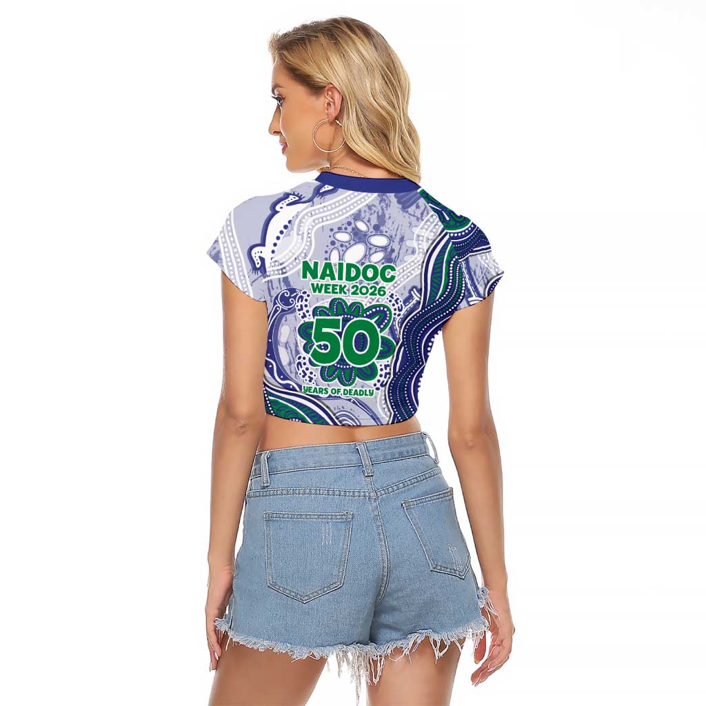 New Zealand Warriors NAIDOC Week 2026 Raglan Cropped T Shirt First Nations of Australia Aboriginal Mascot Rugby