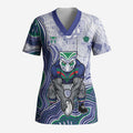 New Zealand Warriors NAIDOC Week 2026 Scrub Top First Nations of Australia Aboriginal Mascot Rugby