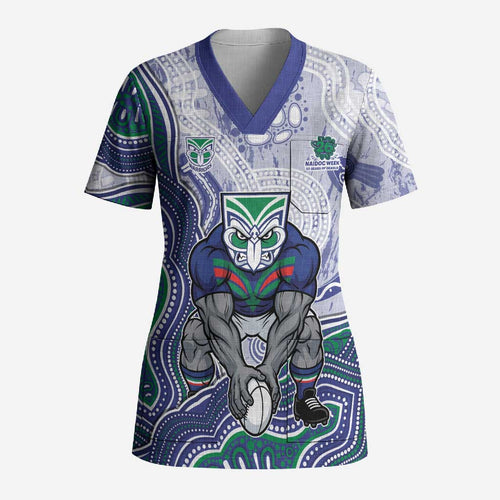 New Zealand Warriors NAIDOC Week 2026 Scrub Top First Nations of Australia Aboriginal Mascot Rugby