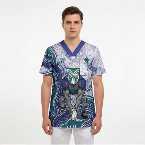 New Zealand Warriors NAIDOC Week 2026 Scrub Top First Nations of Australia Aboriginal Mascot Rugby