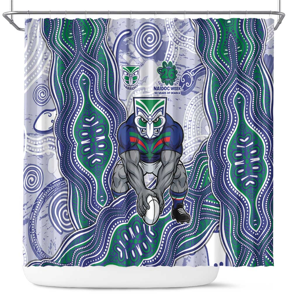 New Zealand Warriors NAIDOC Week 2026 Shower Curtain First Nations of Australia Aboriginal Mascot Rugby