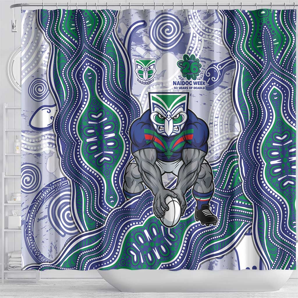 New Zealand Warriors NAIDOC Week 2026 Shower Curtain First Nations of Australia Aboriginal Mascot Rugby