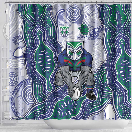 New Zealand Warriors NAIDOC Week 2026 Shower Curtain First Nations of Australia Aboriginal Mascot Rugby