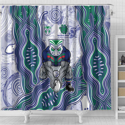 New Zealand Warriors NAIDOC Week 2026 Shower Curtain First Nations of Australia Aboriginal Mascot Rugby