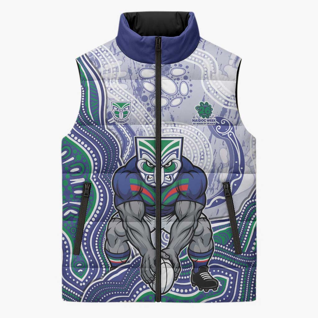 New Zealand Warriors NAIDOC Week 2026 Sleeveless Puffer Jacket First Nations of Australia Aboriginal Mascot Rugby