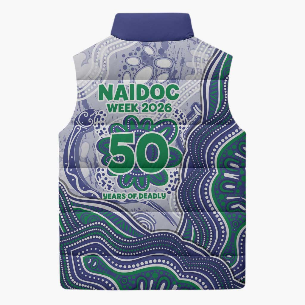 New Zealand Warriors NAIDOC Week 2026 Sleeveless Puffer Jacket First Nations of Australia Aboriginal Mascot Rugby