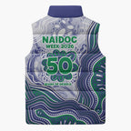 New Zealand Warriors NAIDOC Week 2026 Sleeveless Puffer Jacket First Nations of Australia Aboriginal Mascot Rugby