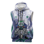 New Zealand Warriors NAIDOC Week 2026 Sleeveless Zip Hoodie First Nations of Australia Aboriginal Mascot Rugby