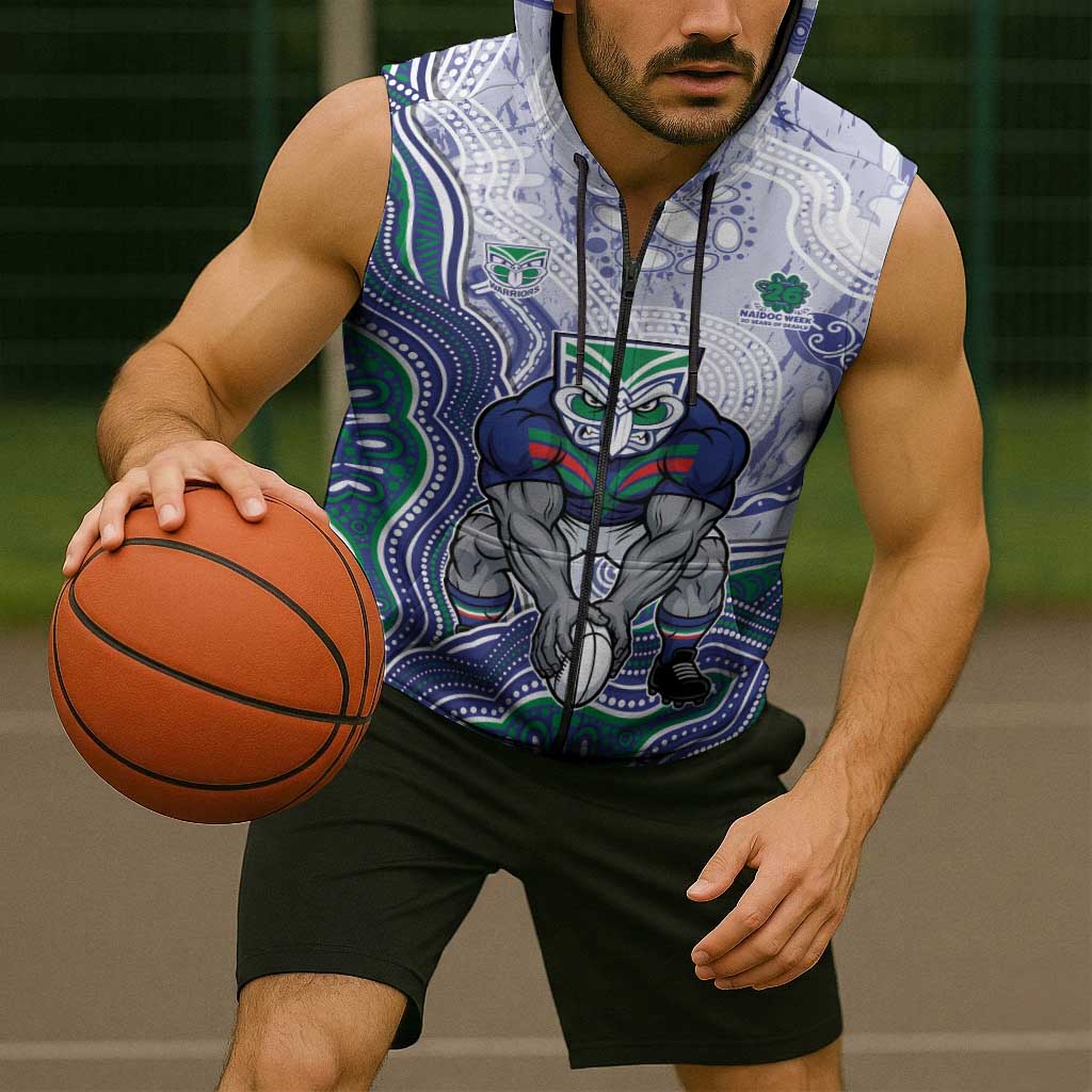 New Zealand Warriors NAIDOC Week 2026 Sleeveless Zip Hoodie First Nations of Australia Aboriginal Mascot Rugby