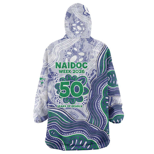 New Zealand Warriors NAIDOC Week 2026 Wearable Blanket Hoodie First Nations of Australia Aboriginal Mascot Rugby