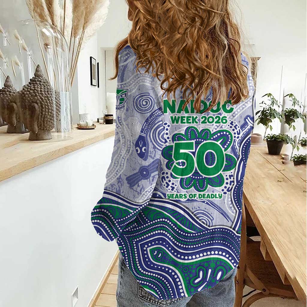 New Zealand Warriors NAIDOC Week 2026 Women Casual Shirt First Nations of Australia Aboriginal Mascot Rugby