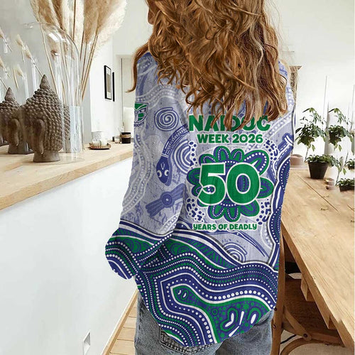 New Zealand Warriors NAIDOC Week 2026 Women Casual Shirt First Nations of Australia Aboriginal Mascot Rugby