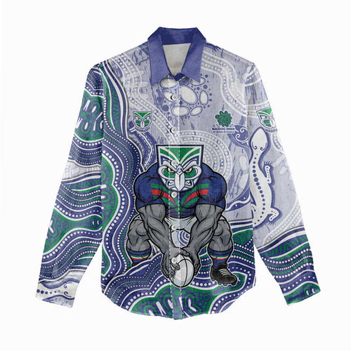 New Zealand Warriors NAIDOC Week 2026 Women Casual Shirt First Nations of Australia Aboriginal Mascot Rugby
