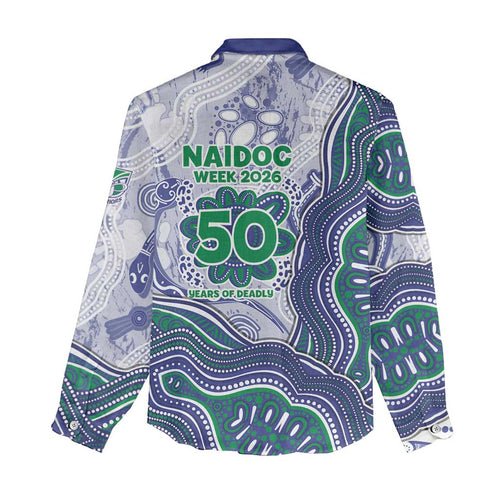 New Zealand Warriors NAIDOC Week 2026 Women Casual Shirt First Nations of Australia Aboriginal Mascot Rugby