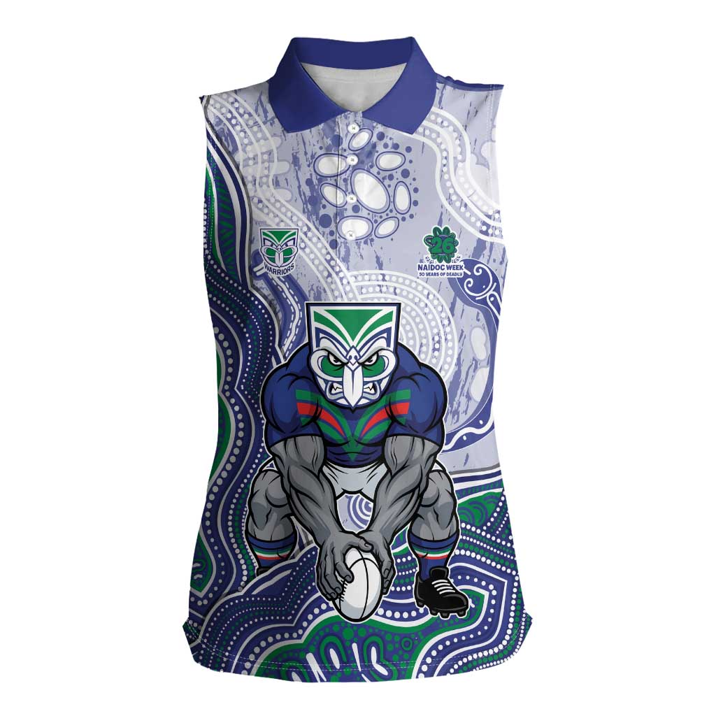 New Zealand Warriors NAIDOC Week 2026 Women Sleeveless Polo Shirt First Nations of Australia Aboriginal Mascot Rugby