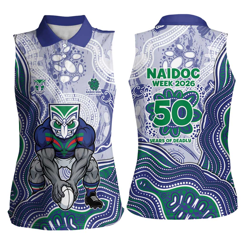 New Zealand Warriors NAIDOC Week 2026 Women Sleeveless Polo Shirt First Nations of Australia Aboriginal Mascot Rugby