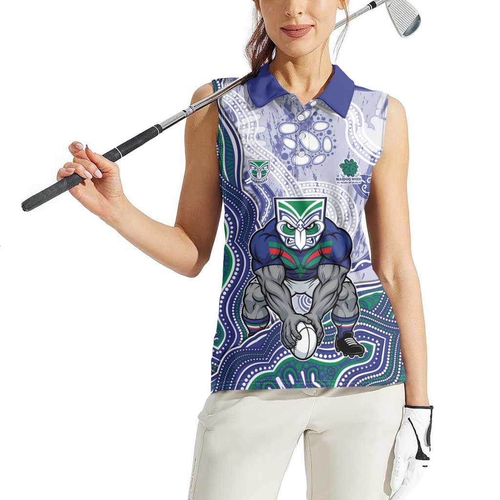 New Zealand Warriors NAIDOC Week 2026 Women Sleeveless Polo Shirt First Nations of Australia Aboriginal Mascot Rugby