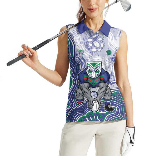 New Zealand Warriors NAIDOC Week 2026 Women Sleeveless Polo Shirt First Nations of Australia Aboriginal Mascot Rugby