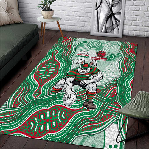 South Sydney Rabbitohs NAIDOC Week 2026 Area Rug First Nations of Australia Aboriginal Mascot Rugby