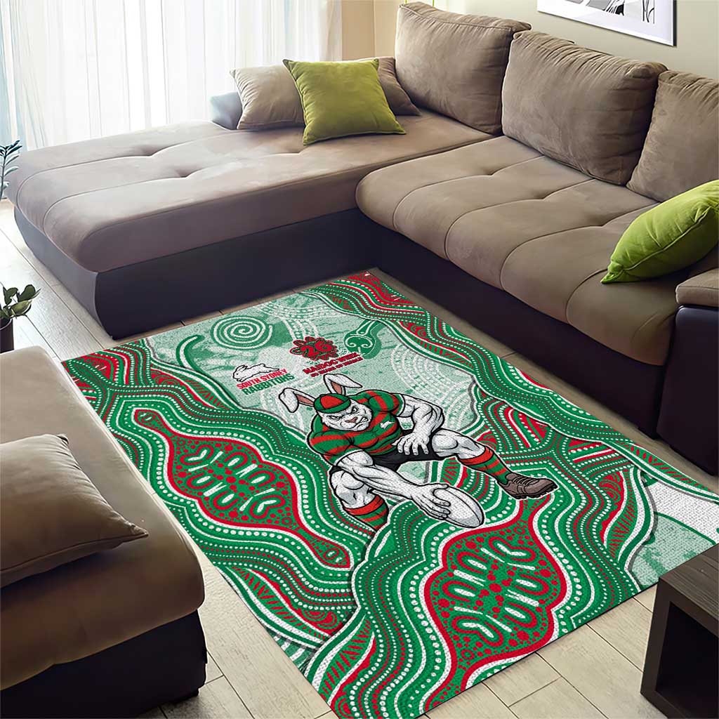 South Sydney Rabbitohs NAIDOC Week 2026 Area Rug First Nations of Australia Aboriginal Mascot Rugby