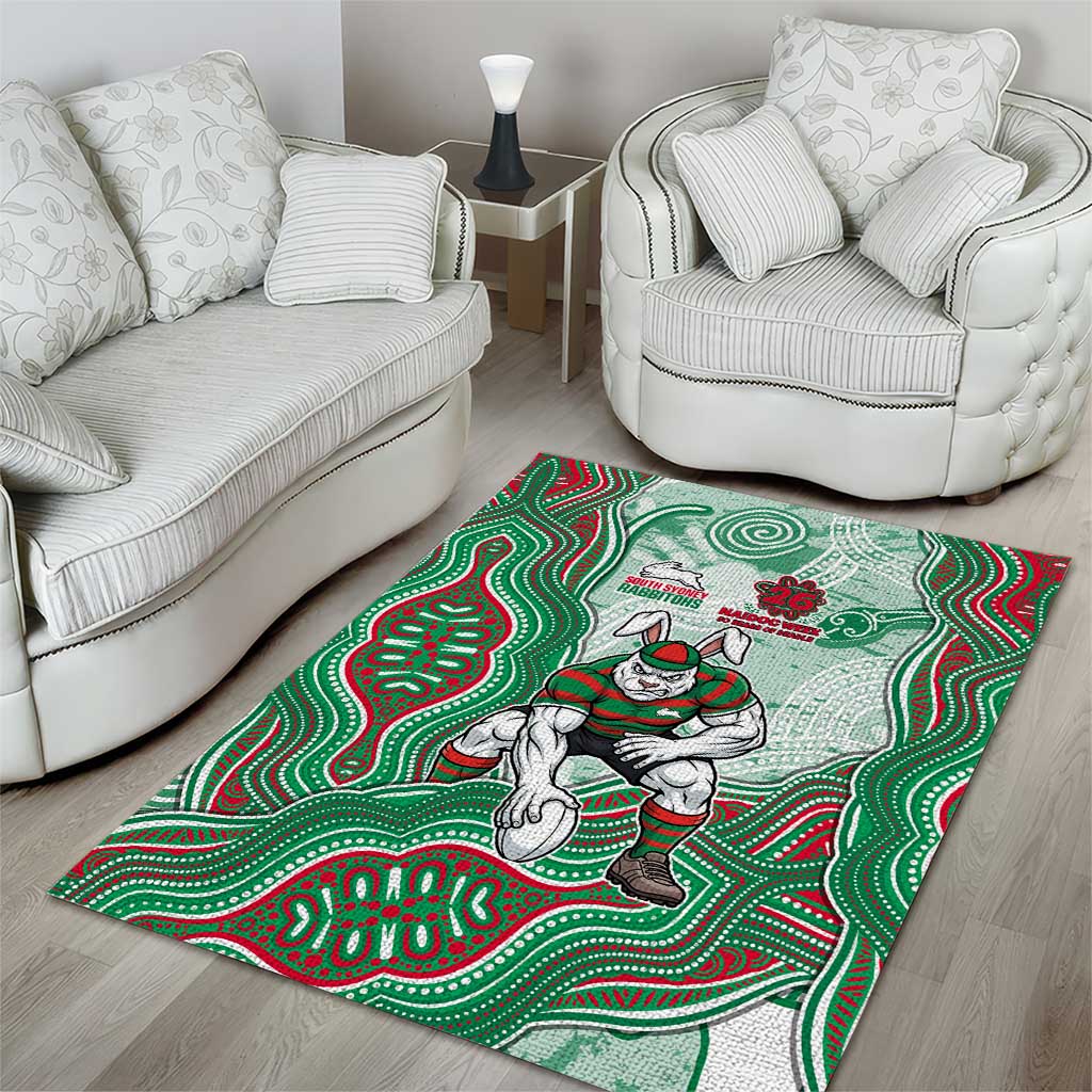 South Sydney Rabbitohs NAIDOC Week 2026 Area Rug First Nations of Australia Aboriginal Mascot Rugby