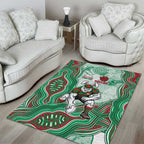 South Sydney Rabbitohs NAIDOC Week 2026 Area Rug First Nations of Australia Aboriginal Mascot Rugby