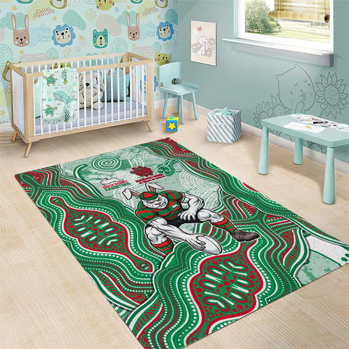 South Sydney Rabbitohs NAIDOC Week 2026 Area Rug First Nations of Australia Aboriginal Mascot Rugby