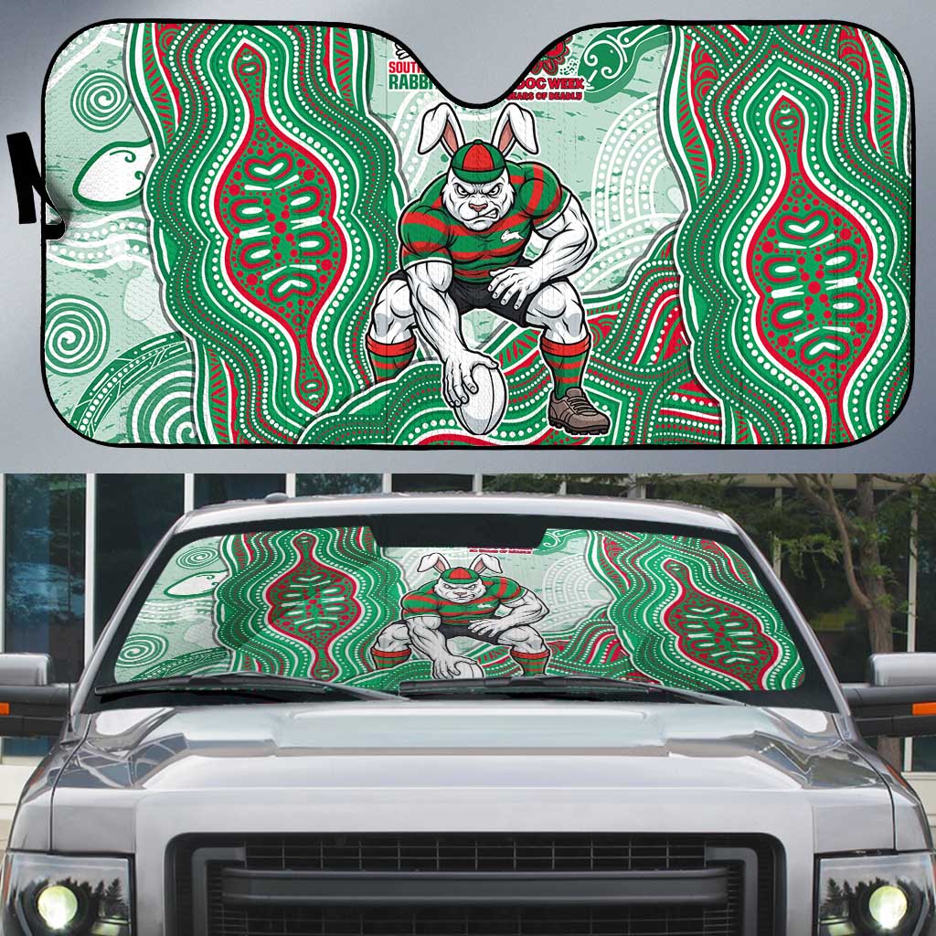 South Sydney Rabbitohs NAIDOC Week 2026 Auto Sun Shade First Nations of Australia Aboriginal Mascot Rugby