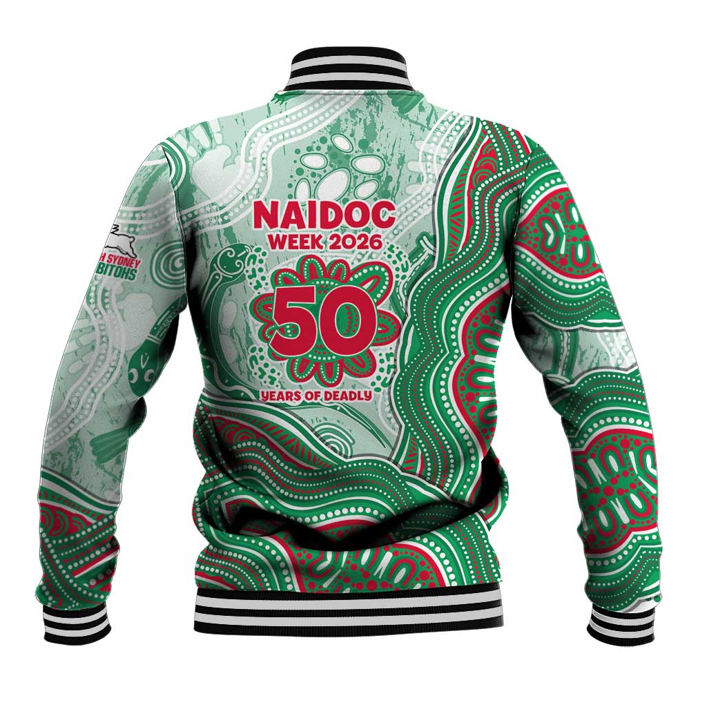 South Sydney Rabbitohs NAIDOC Week 2026 Baseball Jacket First Nations of Australia Aboriginal Mascot Rugby