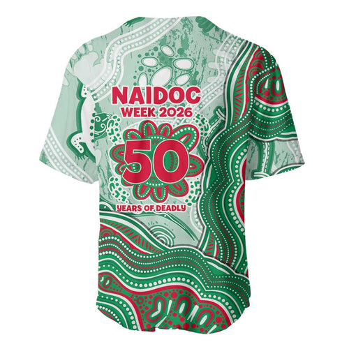 South Sydney Rabbitohs NAIDOC Week 2026 Baseball Jersey First Nations of Australia Aboriginal Mascot Rugby