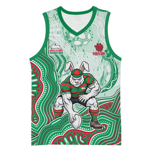 South Sydney Rabbitohs NAIDOC Week 2026 Basketball Jersey First Nations of Australia Aboriginal Mascot Rugby