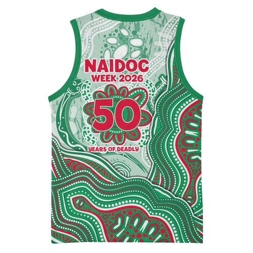 South Sydney Rabbitohs NAIDOC Week 2026 Basketball Jersey First Nations of Australia Aboriginal Mascot Rugby