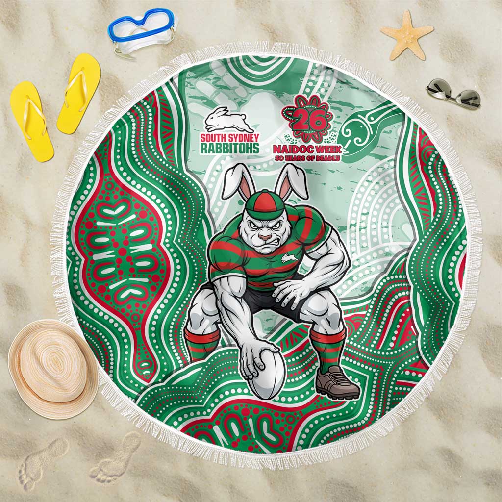 South Sydney Rabbitohs NAIDOC Week 2026 Beach Blanket First Nations of Australia Aboriginal Mascot Rugby