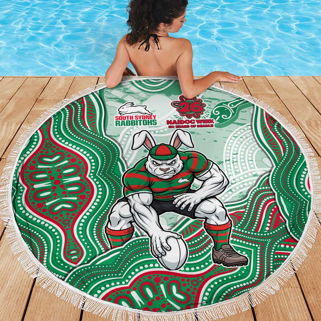 South Sydney Rabbitohs NAIDOC Week 2026 Beach Blanket First Nations of Australia Aboriginal Mascot Rugby