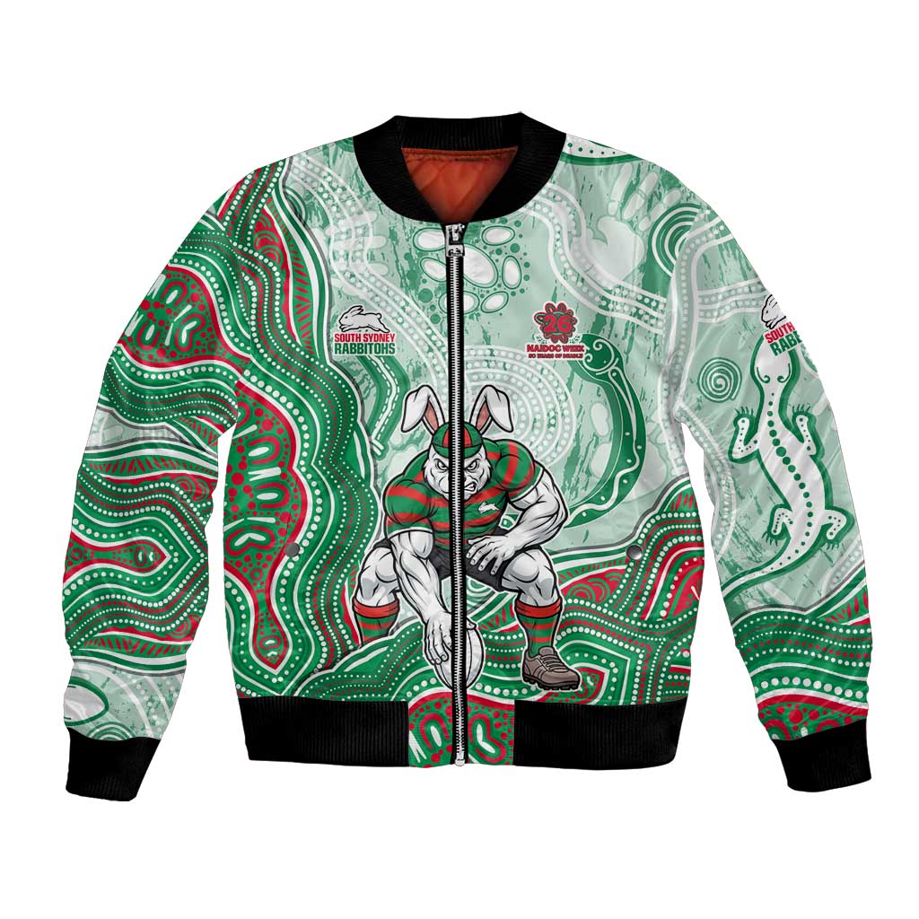 South Sydney Rabbitohs NAIDOC Week 2026 Bomber Jacket First Nations of Australia Aboriginal Mascot Rugby