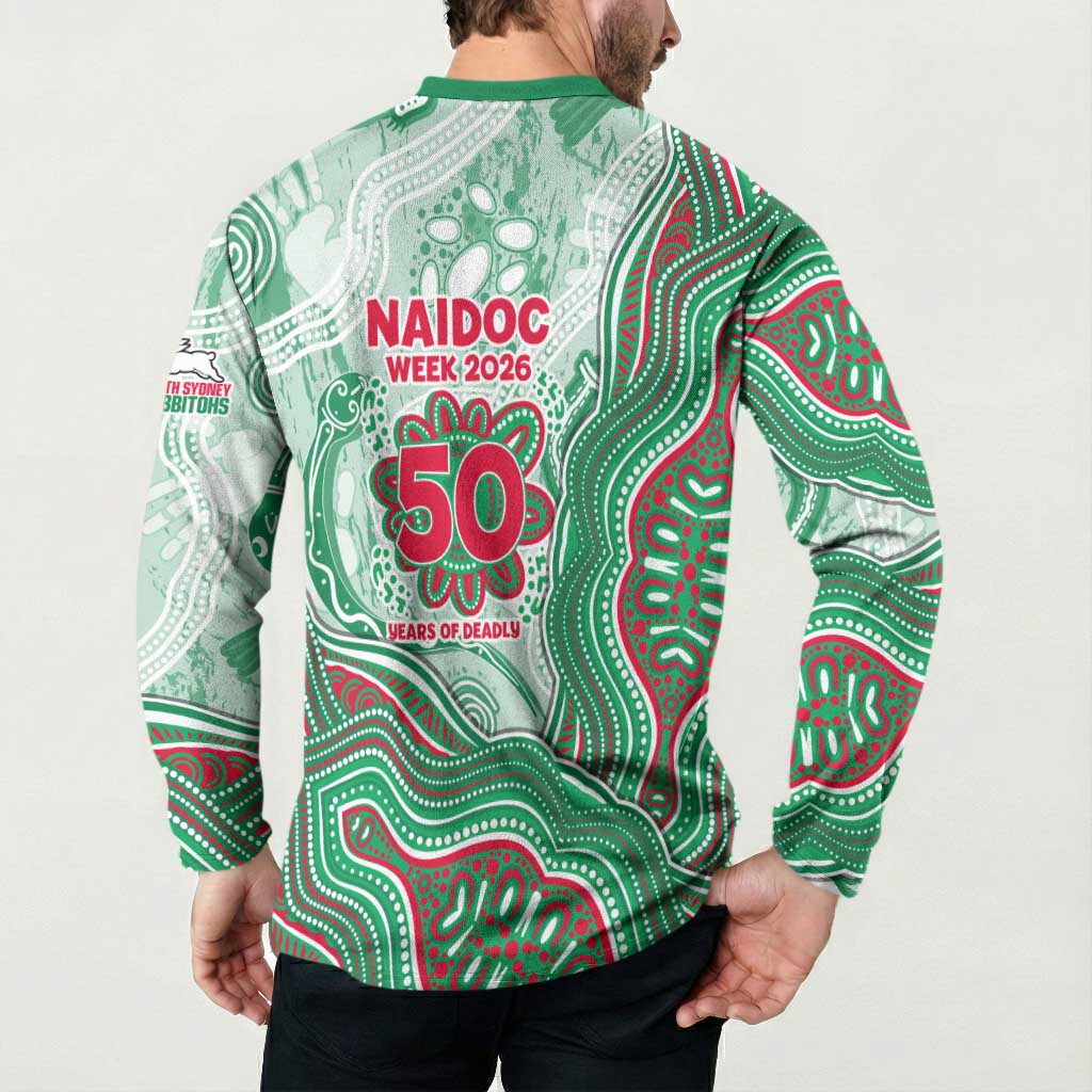 South Sydney Rabbitohs NAIDOC Week 2026 Button Sweatshirt First Nations of Australia Aboriginal Mascot Rugby