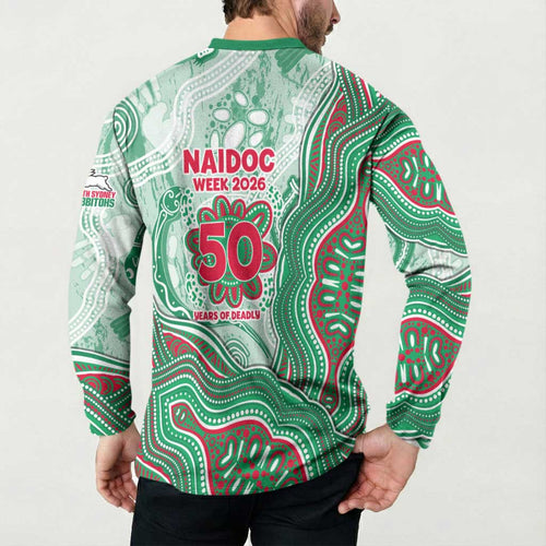 South Sydney Rabbitohs NAIDOC Week 2026 Button Sweatshirt First Nations of Australia Aboriginal Mascot Rugby