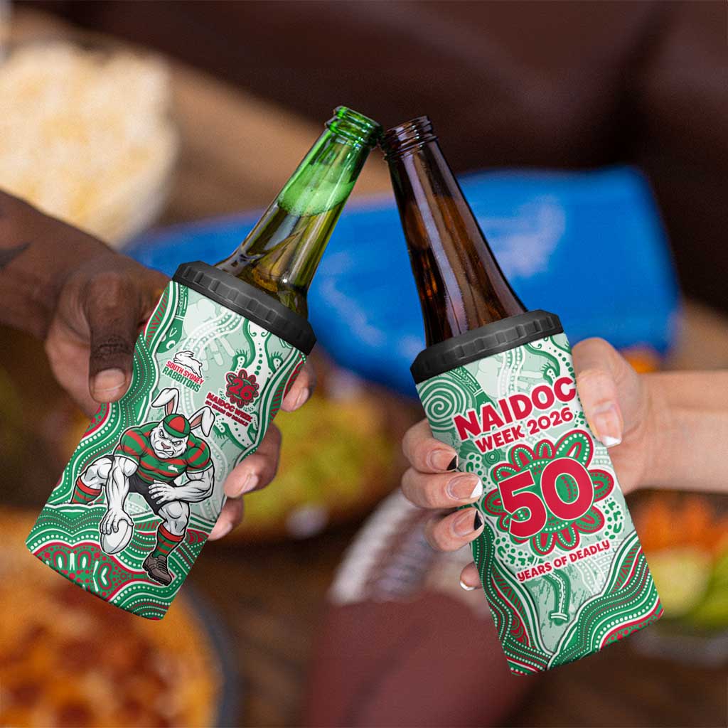 South Sydney Rabbitohs NAIDOC Week 2026 4 in 1 Can Cooler Tumbler First Nations of Australia Aboriginal Mascot Rugby