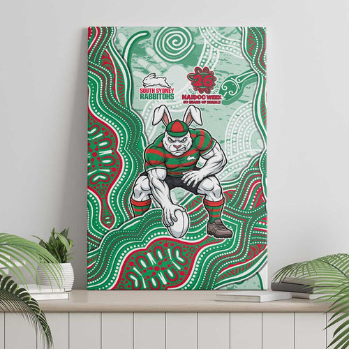 South Sydney Rabbitohs NAIDOC Week 2026 Canvas Wall Art First Nations of Australia Aboriginal Mascot Rugby