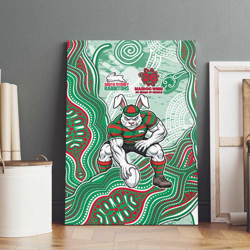 South Sydney Rabbitohs NAIDOC Week 2026 Canvas Wall Art First Nations of Australia Aboriginal Mascot Rugby