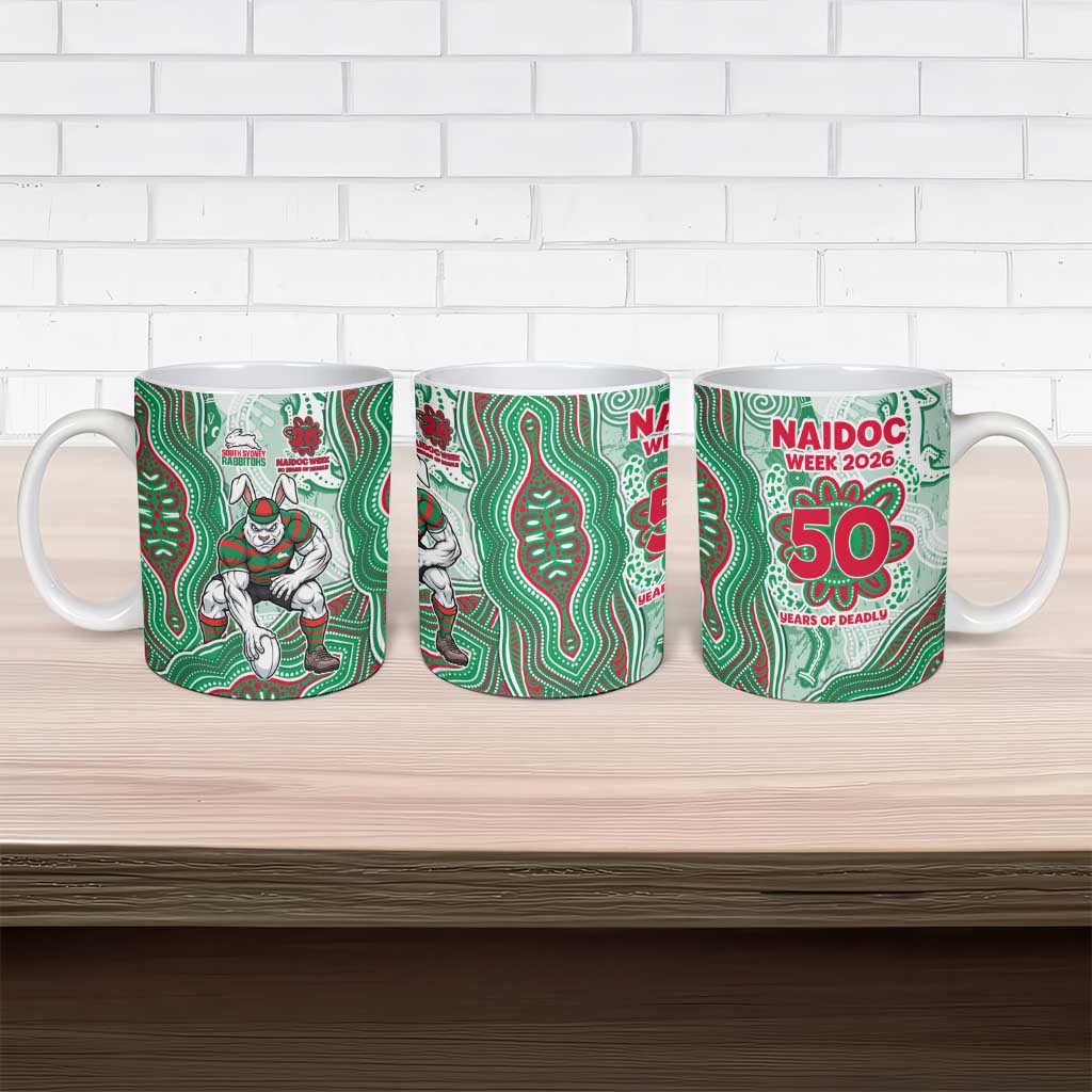 South Sydney Rabbitohs NAIDOC Week 2026 Ceramic Mug First Nations of Australia Aboriginal Mascot Rugby