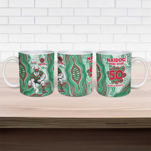 South Sydney Rabbitohs NAIDOC Week 2026 Ceramic Mug First Nations of Australia Aboriginal Mascot Rugby