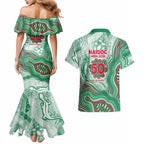 South Sydney Rabbitohs NAIDOC Week 2026 Couples Matching Mermaid Dress and Hawaiian Shirt First Nations of Australia Aboriginal Mascot Rugby