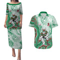 South Sydney Rabbitohs NAIDOC Week 2026 Couples Matching Puletasi and Hawaiian Shirt First Nations of Australia Aboriginal Mascot Rugby