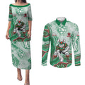South Sydney Rabbitohs NAIDOC Week 2026 Couples Matching Puletasi and Long Sleeve Button Shirt First Nations of Australia Aboriginal Mascot Rugby
