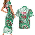 South Sydney Rabbitohs NAIDOC Week 2026 Couples Matching Short Sleeve Bodycon Dress and Hawaiian Shirt First Nations of Australia Aboriginal Mascot Rugby